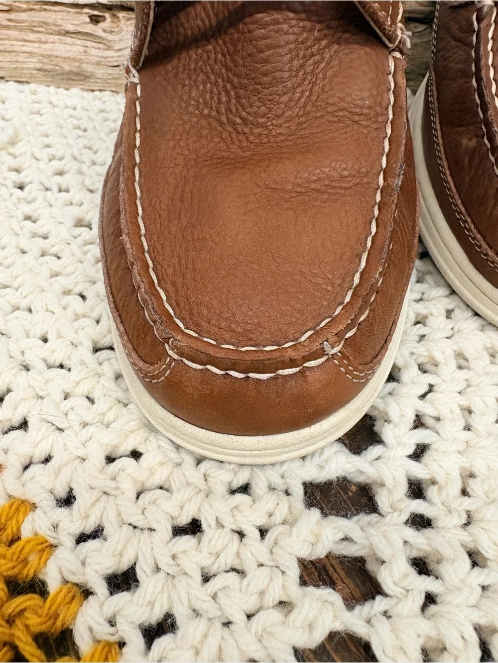 Dockers Men's Tan/Brown Leather Preppy Boat Shoes
